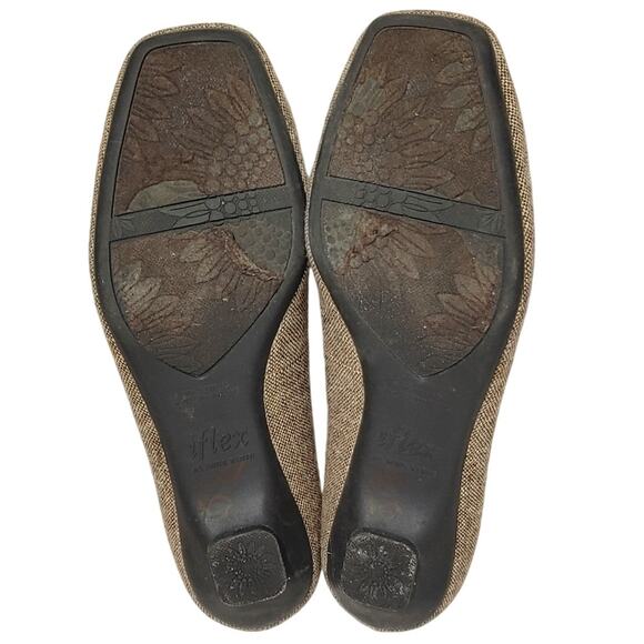 Anne Klein Bow Flats Embellished Slip On Ballet Shoes Woven Brown Womens 8.5M - Picture 5 of 6